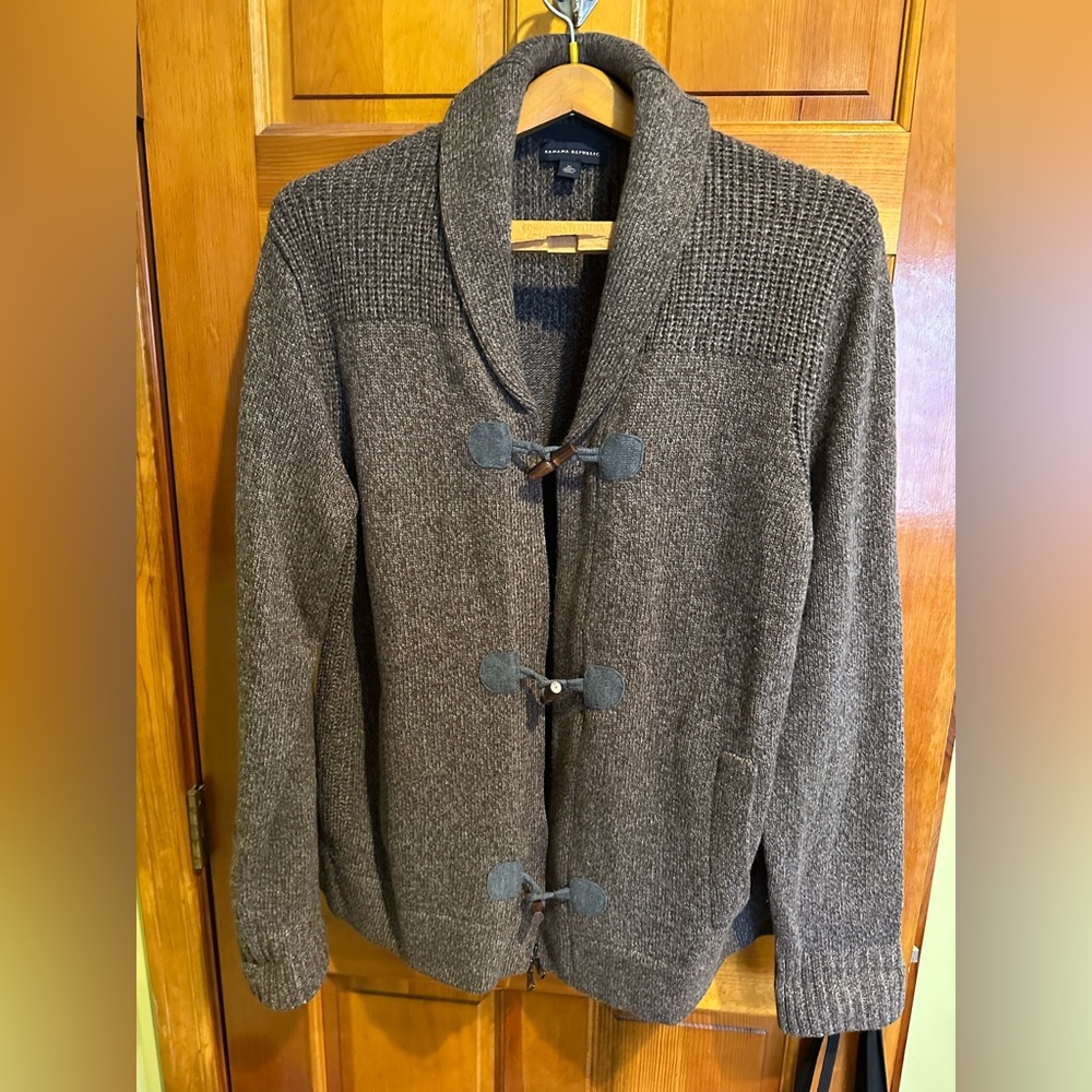 Banana Republic Brown Toggle Cardigan Sweater XL